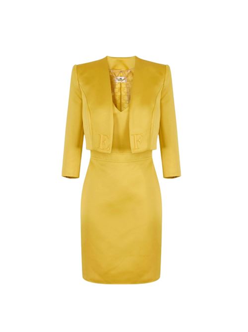 Duchesse and tulle dress with jacket ELISABETTA FRANCHI | TB00161E2.EV4